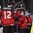PARIS, FRANCE - MAY 13: Canada's Ryan O'Reilly #90 is congratulated by teammates Mitch Marner #16 and Colton Parayko #12 after scoring against Switzerland during preliminary round action at the 2017 IIHF Ice Hockey World Championship. (Photo by Matt Zambonin/HHOF-IIHF Images)
